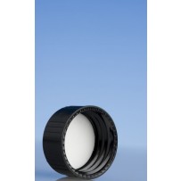 24mm Wadded Cap, Black - Click Image to Close